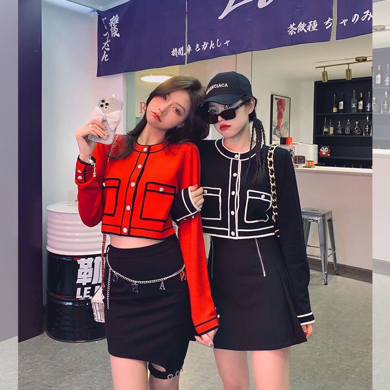Áo Cardigan Dệt Kim Tay Dài Màu Hồng Phong Cách Đáng Yêu Cho Nữ  16