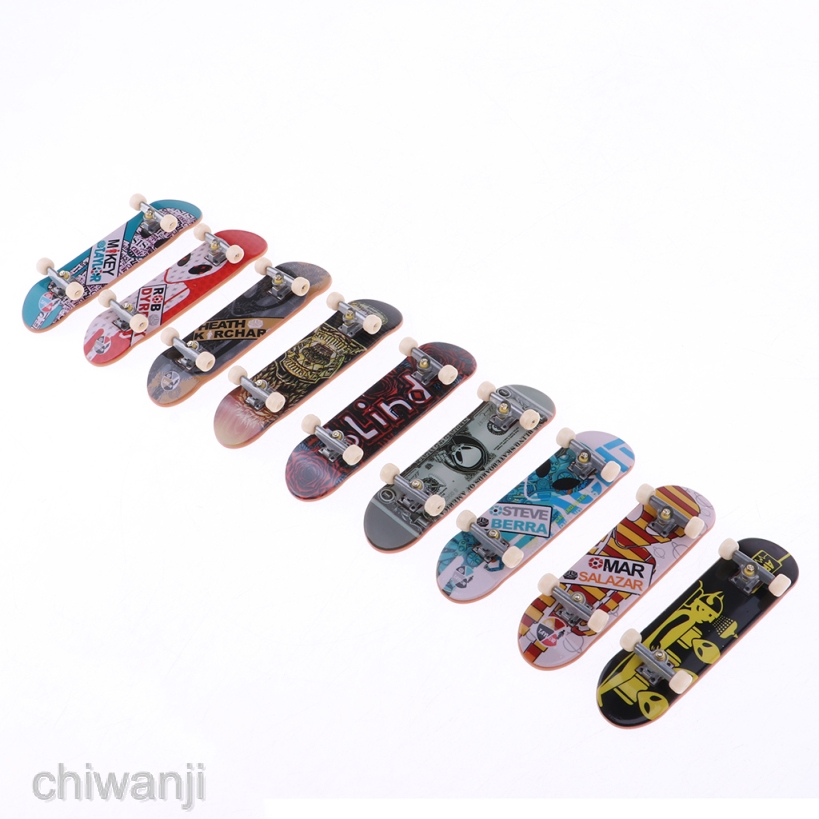 [CHIWANJI] 9 Finger Skateboard Fingerboard Skate Board Kids Deck Mini Party Filler Toy