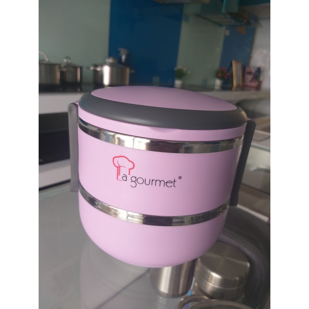 Hộp Cơm 2 Ngăn LaGourmet 1,4L ( tím )