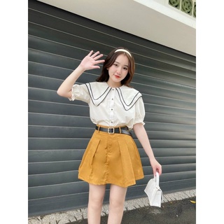 SÉT ÁO SƠ MI CỔ PETER KÈM SHORT