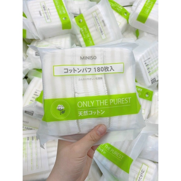 BÔNG TẨY TRANG MINISO NHẬT 180 MIẾNG