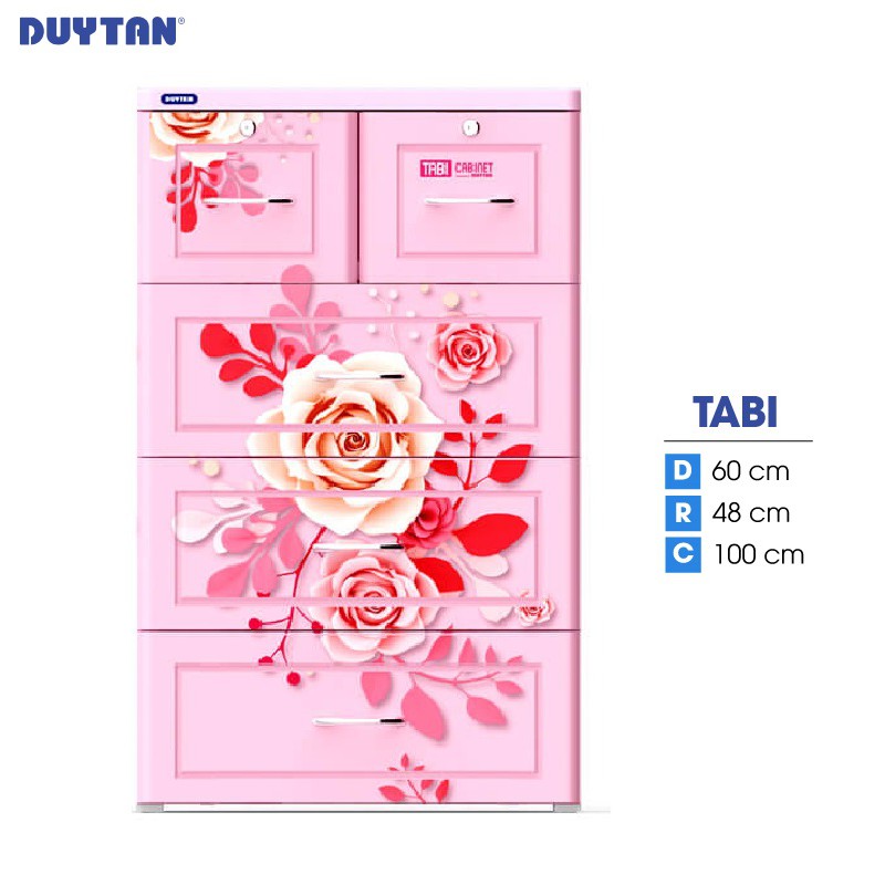 Tủ nhựa DUY TÂN Tabi 4 tầng 5 ngăn (60 x 48 x 100 cm) - 41590