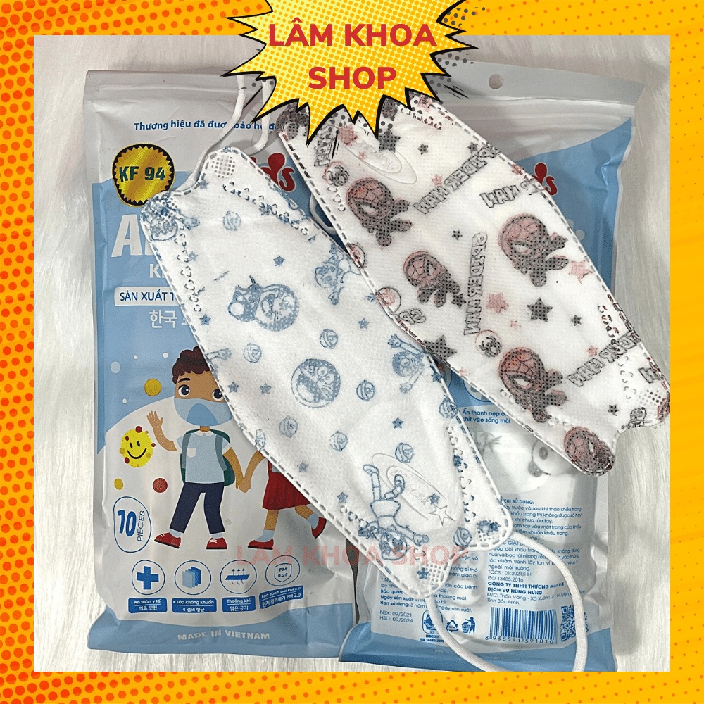 Set 10 Khẩu trang trẻ em KF94 Hàn Quốc AK Mask