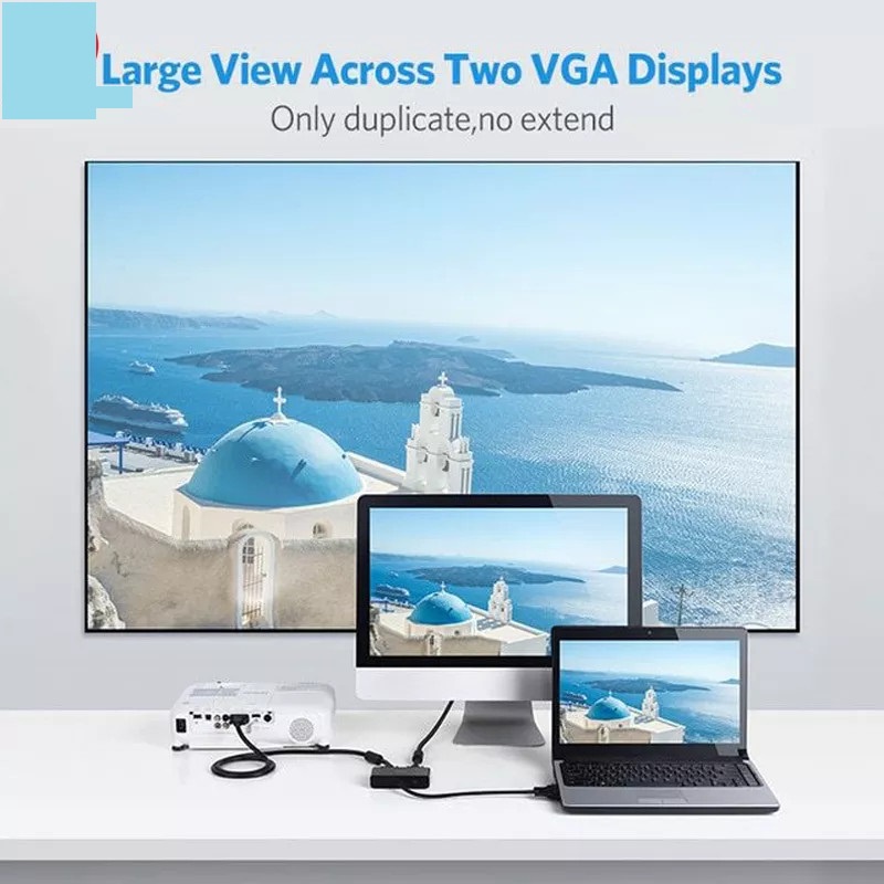 Cáp chia VGA 1 ra 2 Ugreen 20918 cao cấp hỗ trợ Full HD - Hàng chính hãng