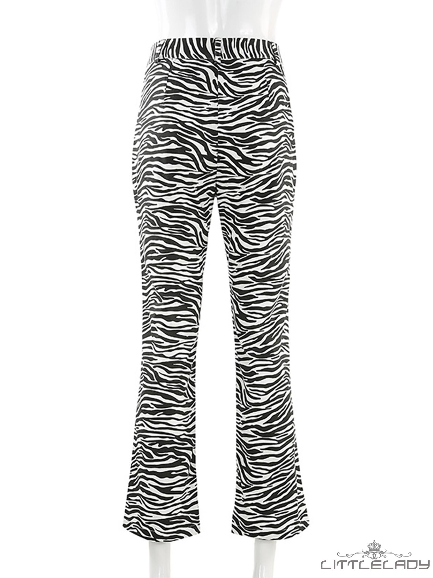 Quần Dài Nữ Lưng Cao In Họa Tiết Ngựa Vằn Thời Trang | BigBuy360 - bigbuy360.vn