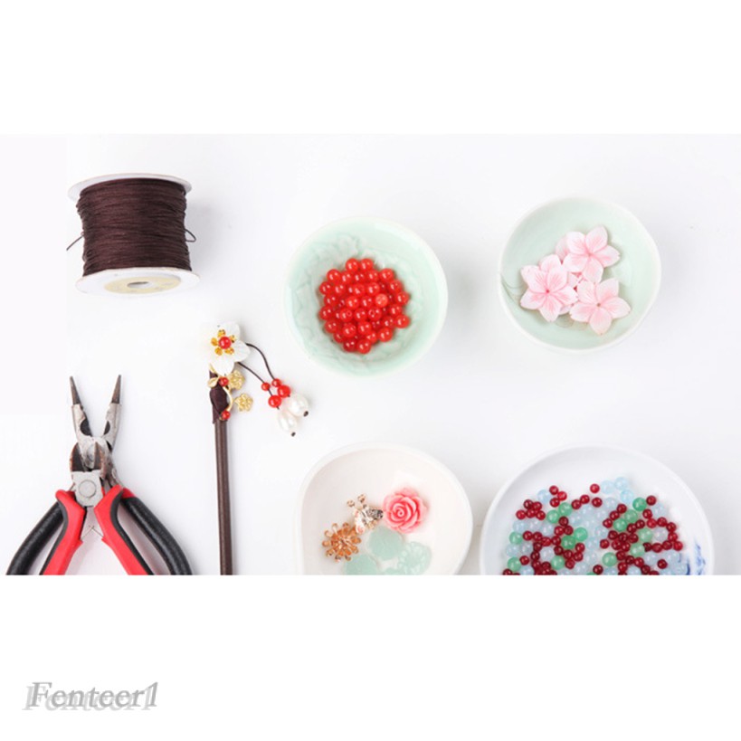 [Fenteer1] Trâm Cài Tóc Bằng Gỗ Truyền Thống Đính Ngọc Bích Màu Đen Cổ Điển