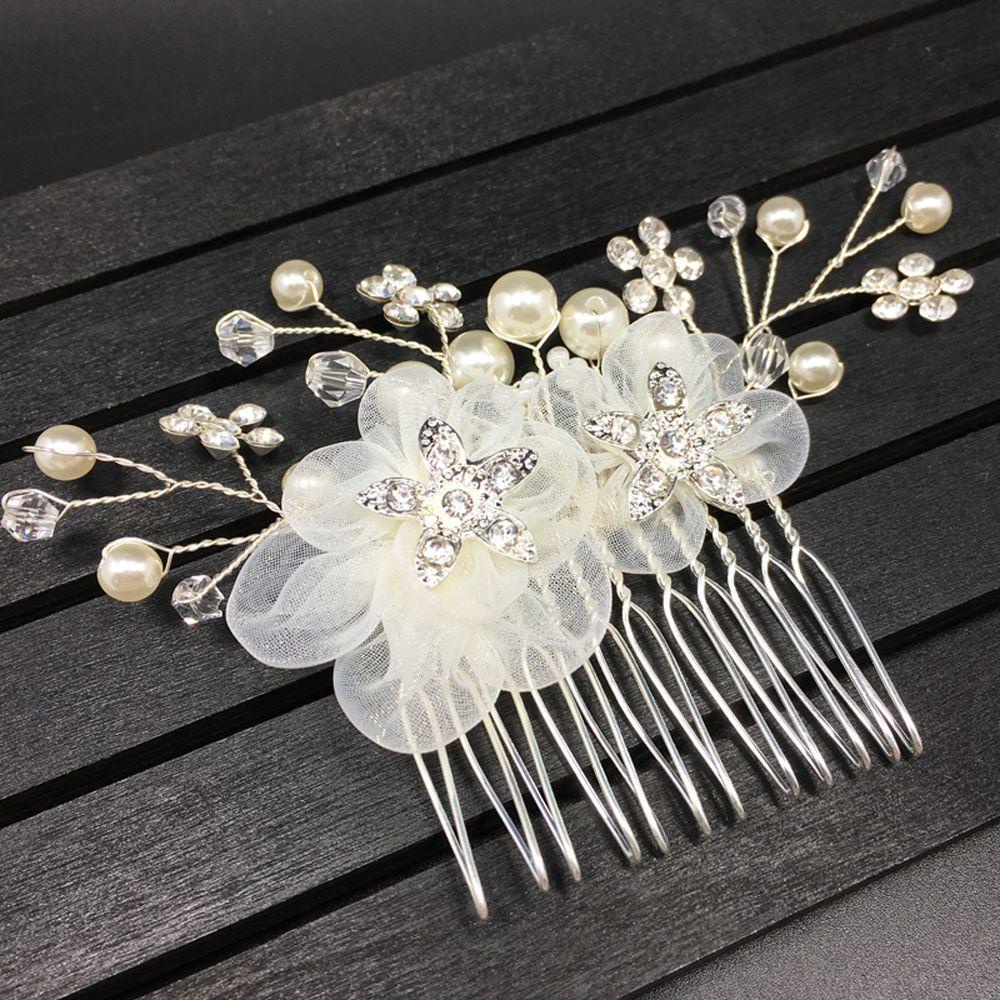 Lược Chải Tóc Handmade Hình Hoa Xinh Xắn Cho Nữ|Băng Đô Cài Tóc