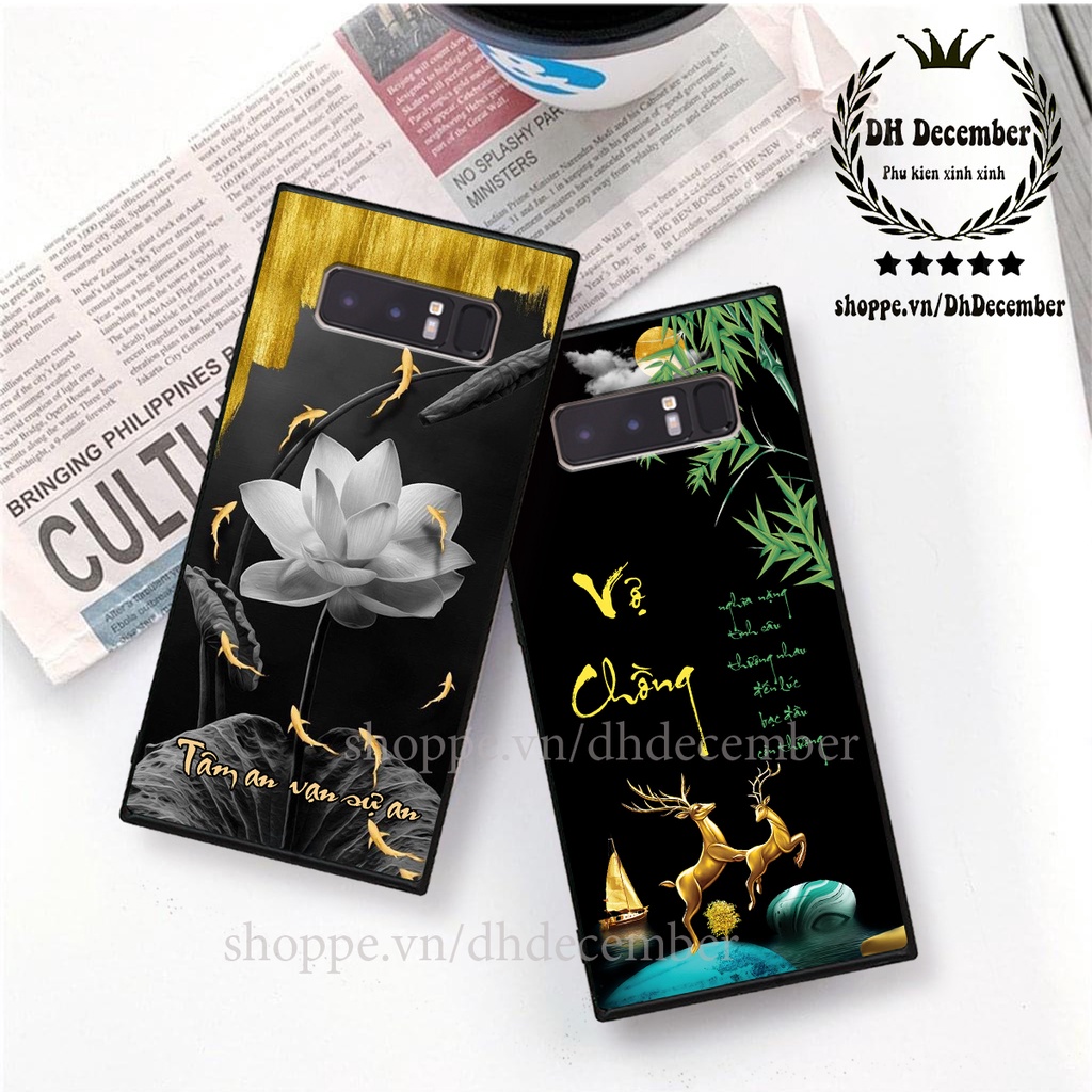Ốp lưng Samsung Galaxy NOTE 8 in hình thư pháp tâm an vạn sự an ,mã đáo thành công SIÊU CHẤT