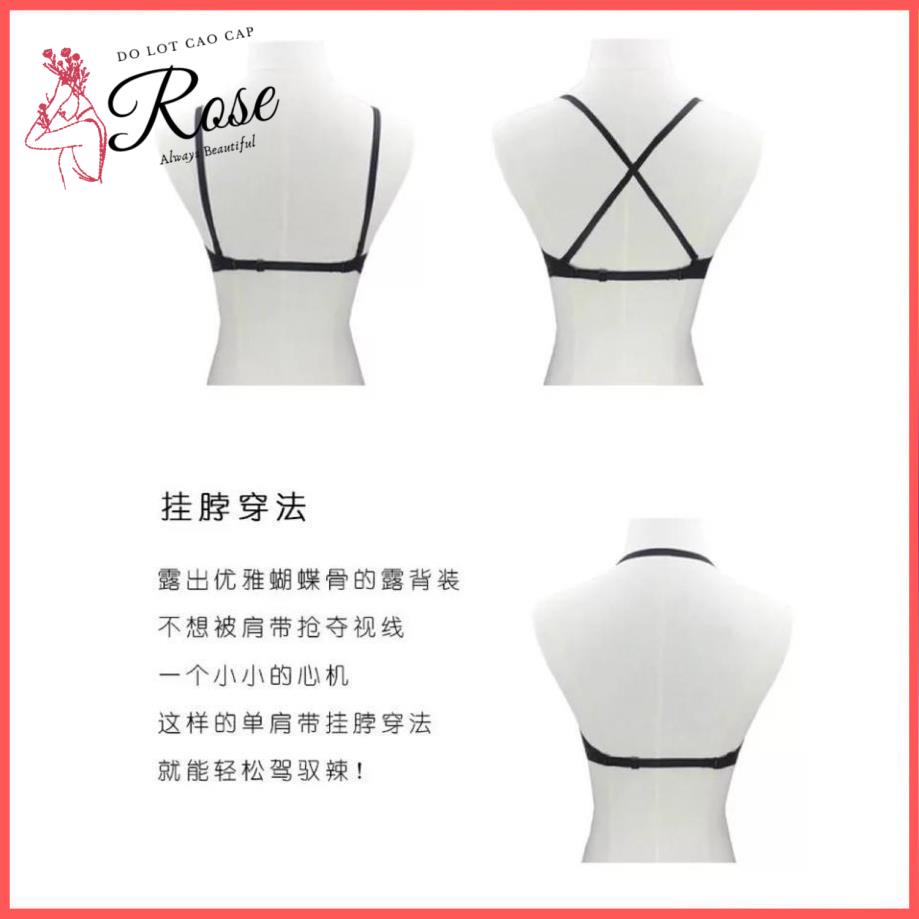 Áo Ngực Áo Lót Nữ Su Đúc Cài Trước Có Đệm Có Gọng DÂY LƯNG MẢNH Khoét Sâu - Rose 1501