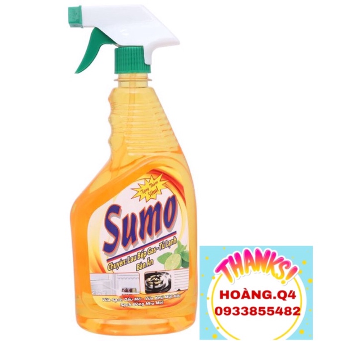 ⚡Nước lau bếp gas và tủ lạnh Sumo 800ml cam kết chính hãng⚡