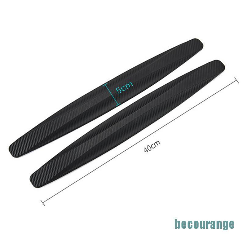 1 Cặp Miếng Dán Cao Su Carbon Bảo Vệ Góc Xe Hơi Chống Trầy Xước