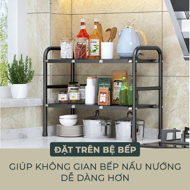 Kệ gầm bếp AVOHOME  để đồ nhà bếp Để Xoong Nồi Gọn Gàng bền vĩnh cửu, tiết kiệm không gian Gầm Bếp 2 Tầng ĐA NĂNG