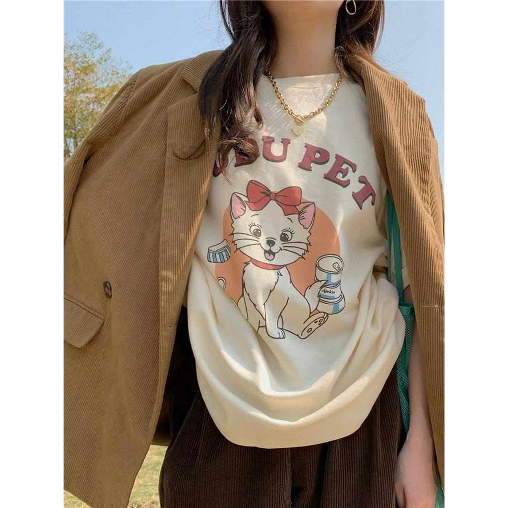 Áo Thun Cotton Nguyên Chất Ngắn Tay In Hình Dễ Thương 61290