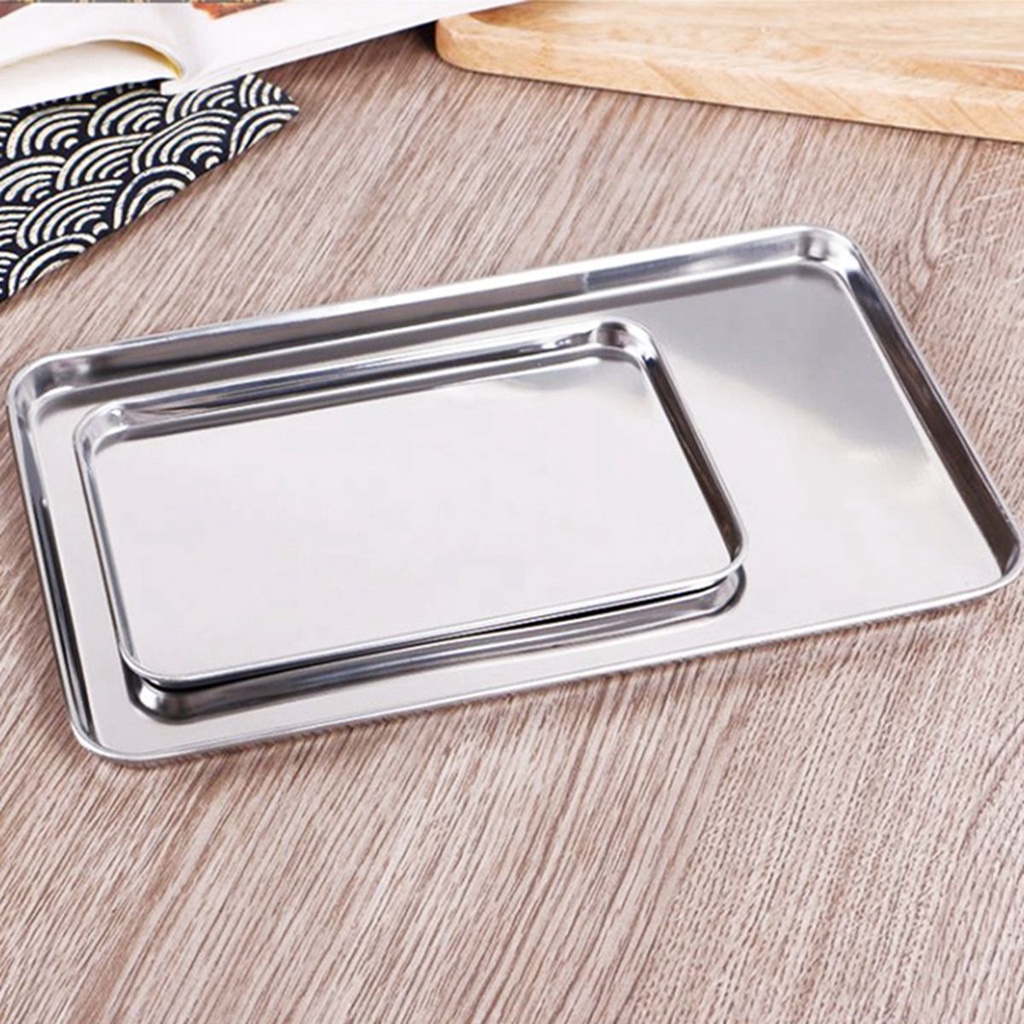 Khay nướng bánh hình chữ nhật chịu lực chống gỉ tiện dụng