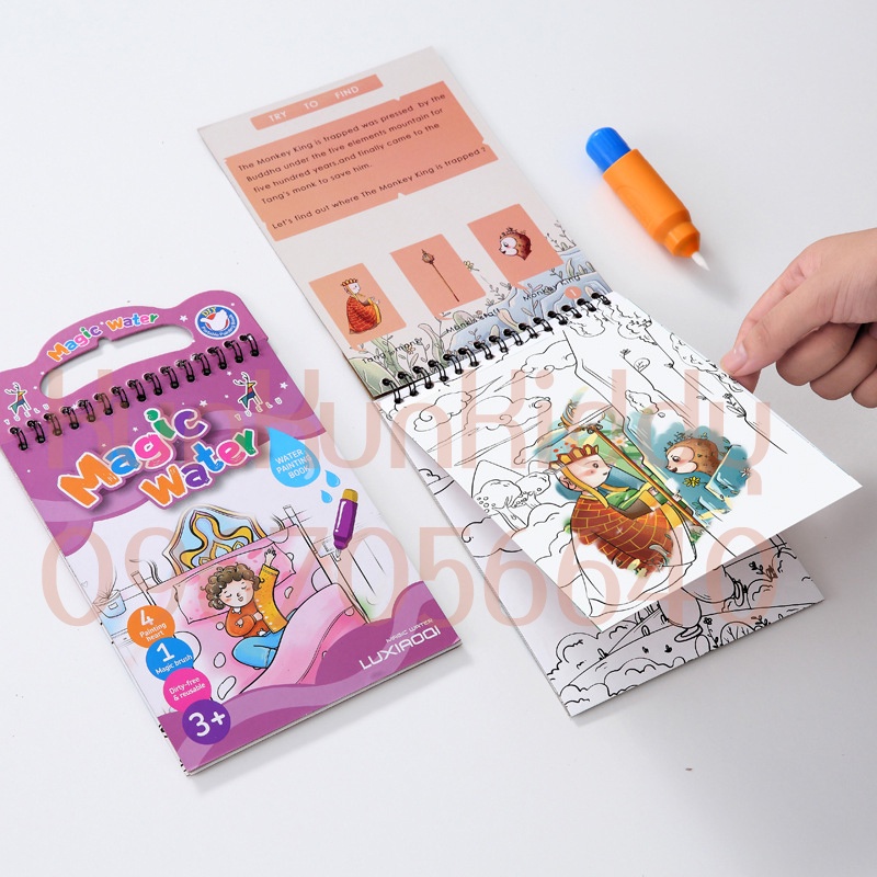 Tranh Tô Màu Nước Thần Kì Nhiều Chủ Đề Cho Bé