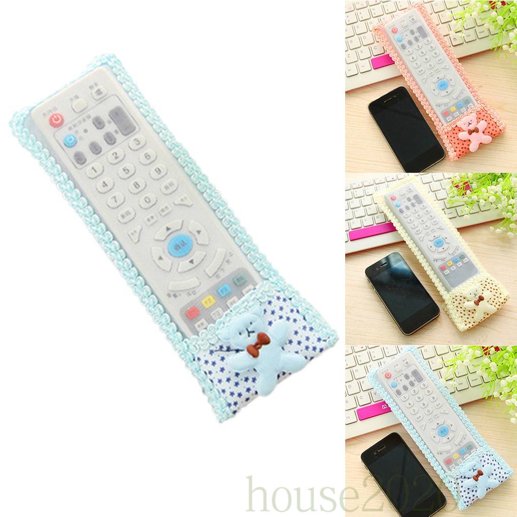[HOUSE2020] Vỏ bọc điều khiển từ xa bằng vải ren thiết kế hình gấu nhỏ size S/M/L