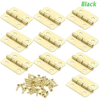 10 Bản Lề Tủ Bếp 4 Lỗ Màu Đen 18x16mm
