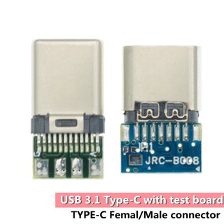 Đầu cắm/ lỗ cắm chuyển đổi USB Type C 24 chân sang bảng mạch PCB tiện dụng