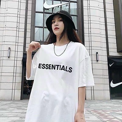 Áo THUN ESSENTIALS COTTON  - Vải Cao Cấp - TE Đen