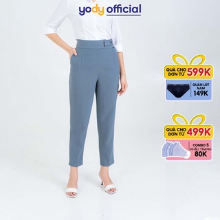Quần âu nữ Yody cá eo dáng baggy trẻ trung cá tính QAN3033