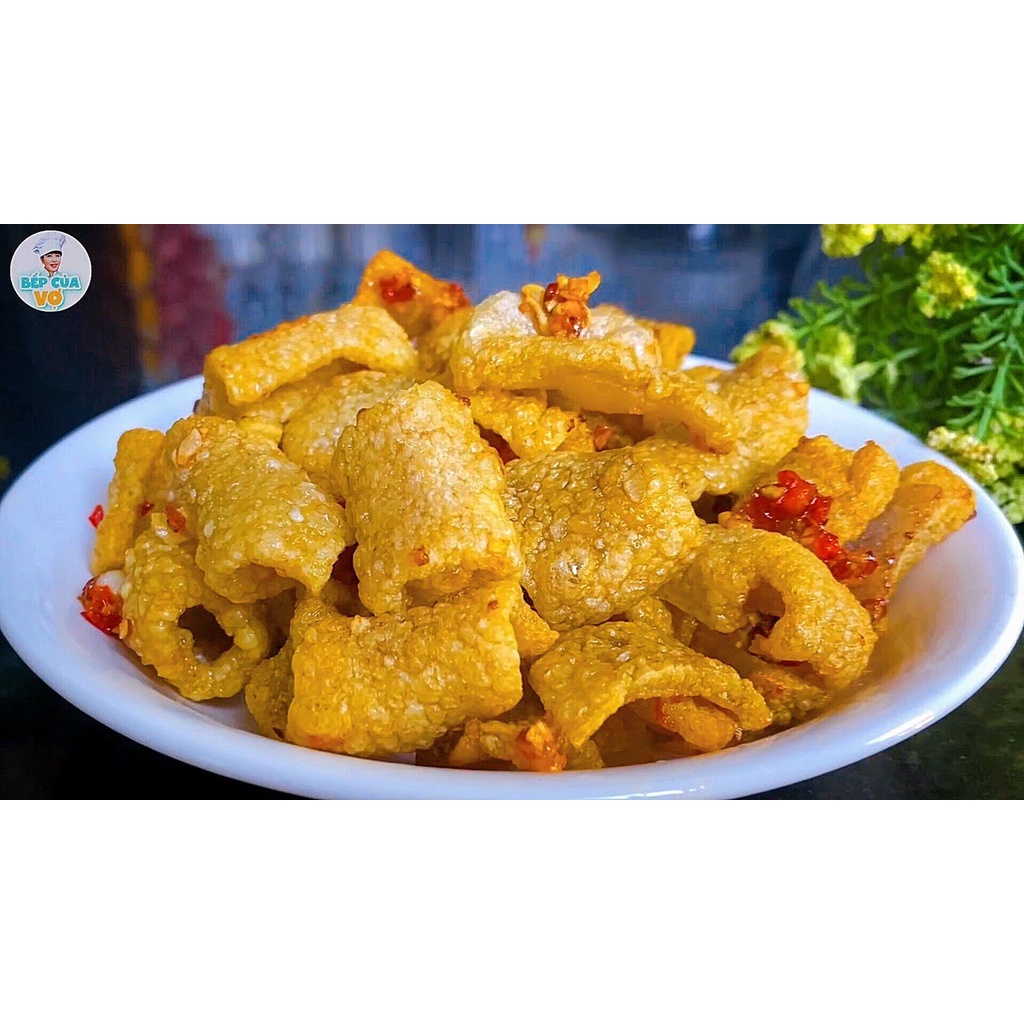 Da Heo cháy tỏi, da heo chiên giòn tỏi ớt hũ 150gr