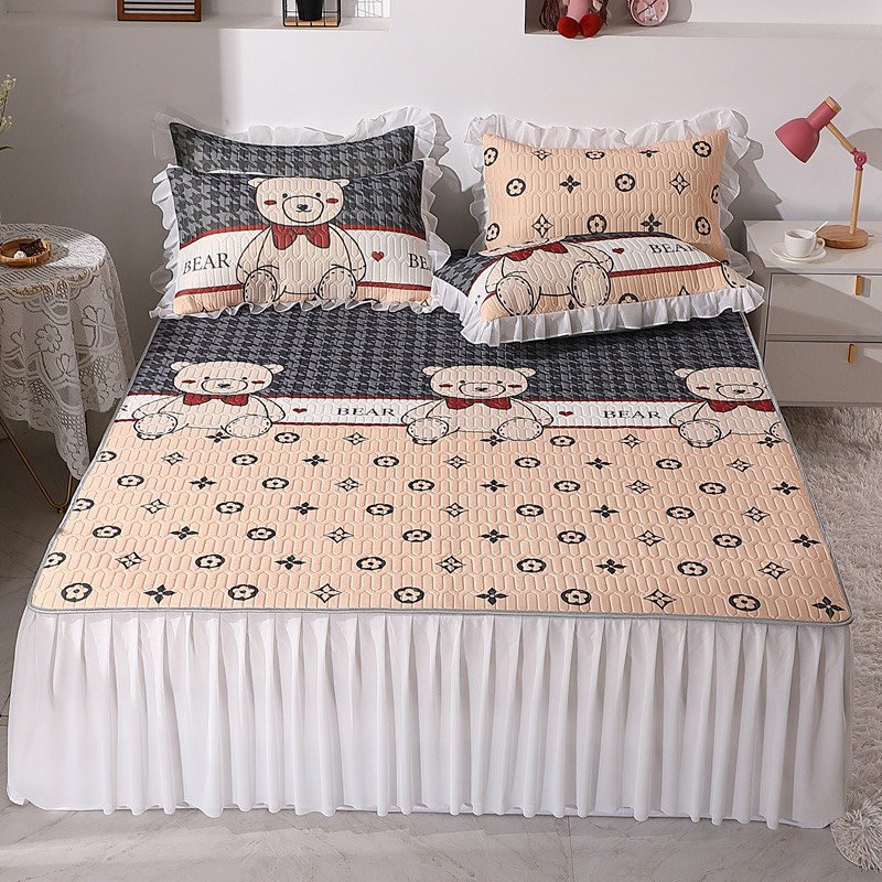 Chiếu điều hoà cao su non 5D Anivia viền bèo công chúa  mẫu mới_ hàng loại 1_ chất liệu cao su non dầy dặn mát lạnh