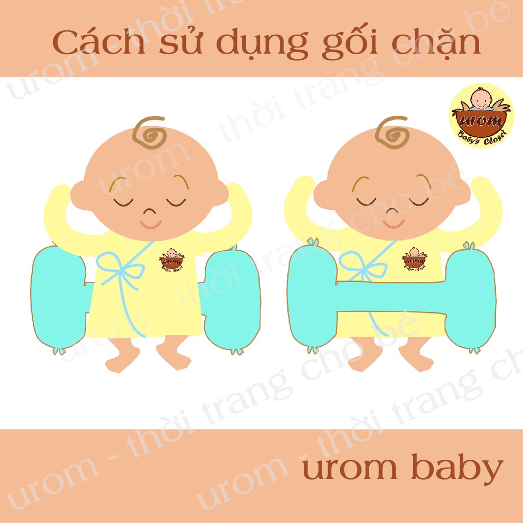 Bộ gối chặn vỏ đậu xanh cho bé sơ sinh và trẻ em