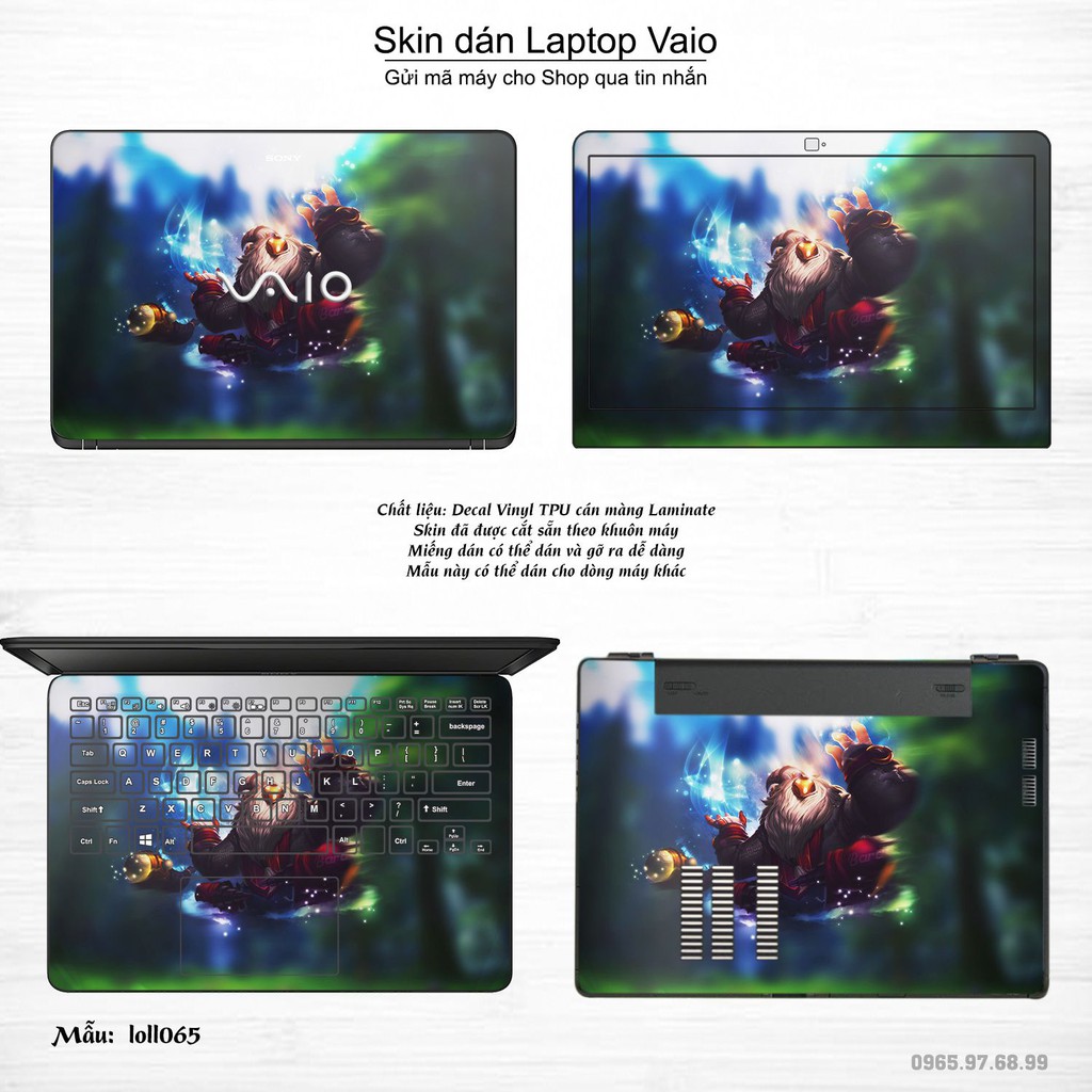 Skin dán Laptop Sony Vaio in hình Liên Minh Huyền Thoại _nhiều mẫu 8 (inbox mã máy cho Shop)