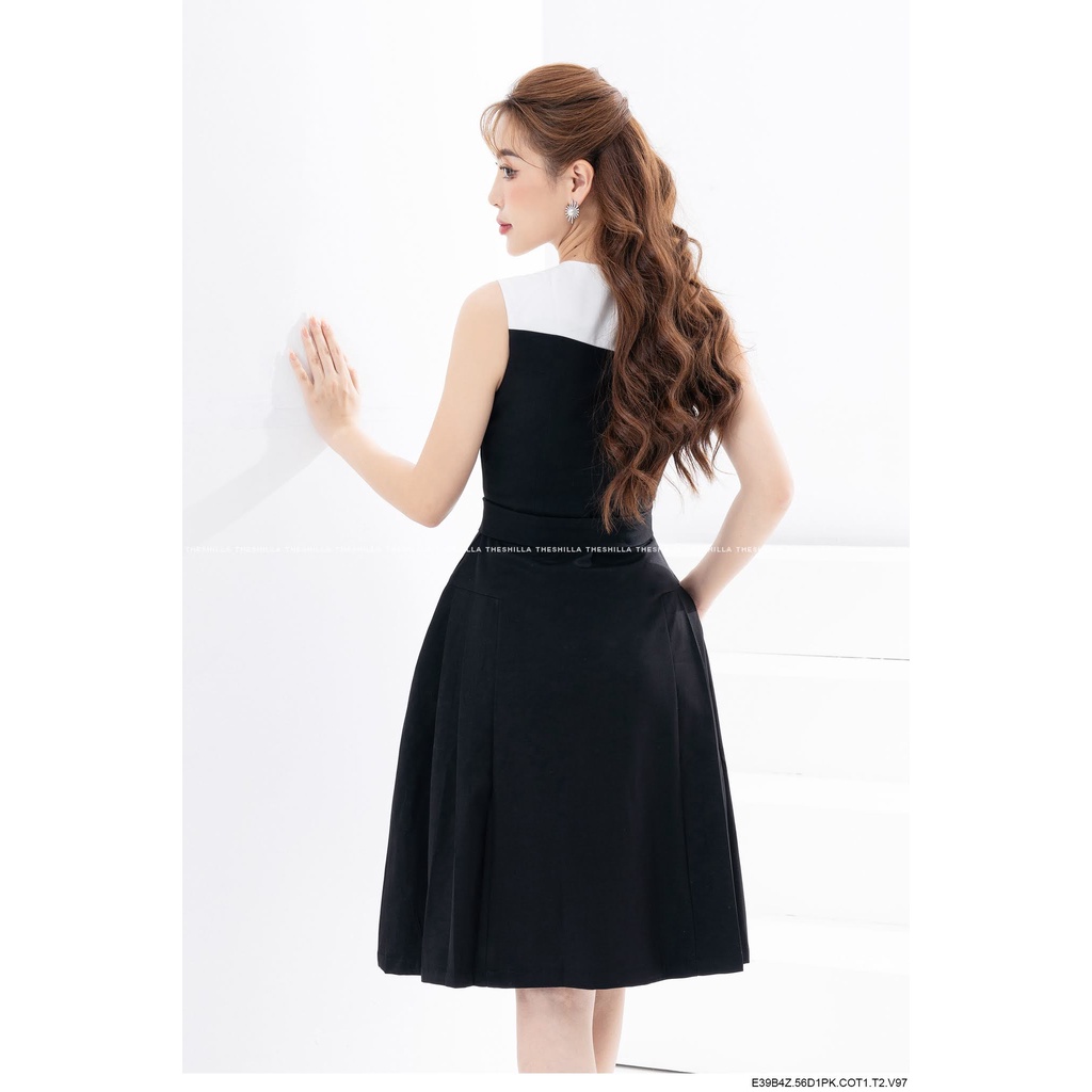 Váy đầm thiết kế phối cổ trắng cao cấp [ Có video + Ảnh thật ] The Shilla -E39B4Z.56D1