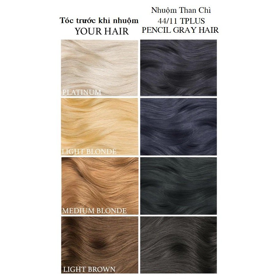 Tuýp Thuốc Nhuộm Tóc Màu Than Chì Tplus 44/111 Pencil Grey Hair Dye Color