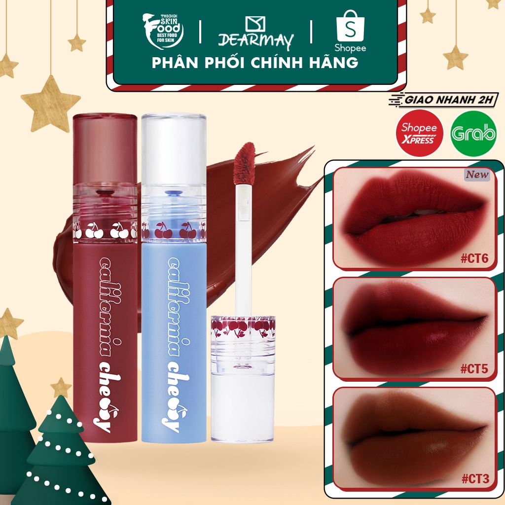 [New] Son Kem Lì Siêu Mịn, Lâu Trôi Hàn Quốc Dearmay California Cherry Velvet Tint 4.4g