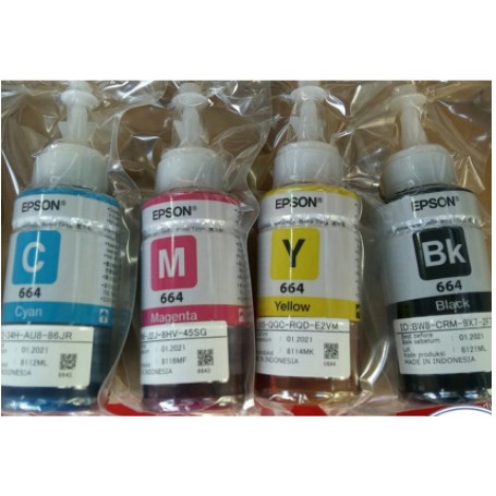 Mực in màu Epson T664 cho Epson L100, L200, L110, L210, L200, L220, L300, L310, L350, L360, L655, L3