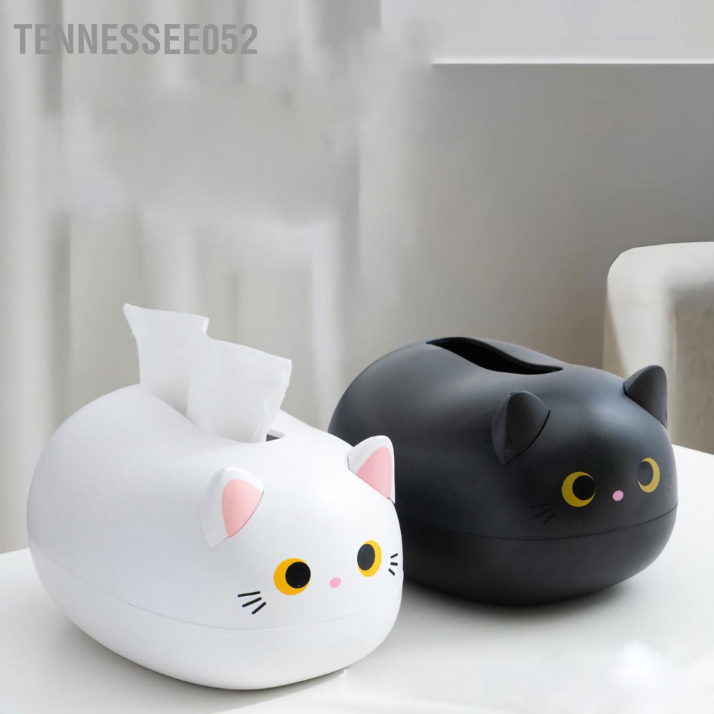 Hộp Đựng Khăn Giấy Bằng Nhựa hình mèo dễ thương Đa Năng Tiện Dụng Cho Nhà Bếp / Phòng Tắm