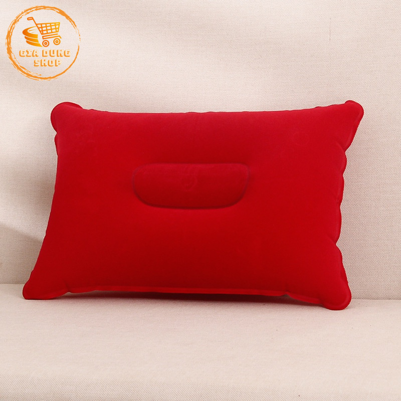 Gối Hơi Du Lich Kích Thước 24 x 34.5cm Dùng Cho Văn Phòng, Tựa Lưng, Đi Xe, Dã Ngoại Gấp Gọn Tiện Lợi