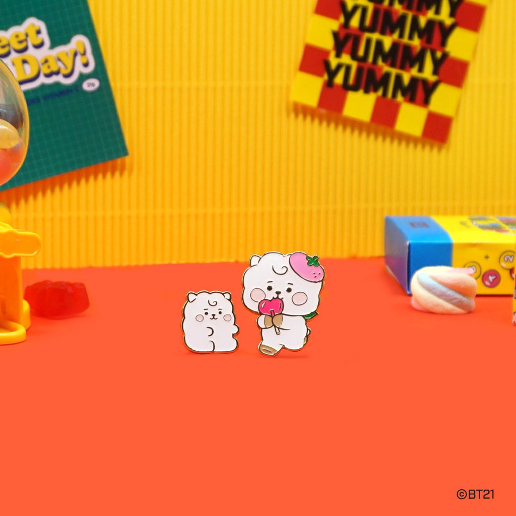 GHIM CÀI BT21 JAPAN METAL PIN BADGE HUY HIỆU CÀI TRÊN QUẦN ÁO, BALO, TÚI XÁCH
