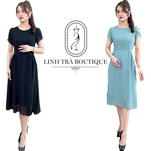 (TM 363) Cao Cấp Vải Voan Chiffon Tay Ngắn Cho Mẹ U40 U50