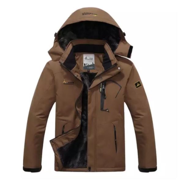 Áo Kaki lót lông Mùa Đông Cho Nam, ấm áp có mũ lót lông kín cổ-N222.5XL