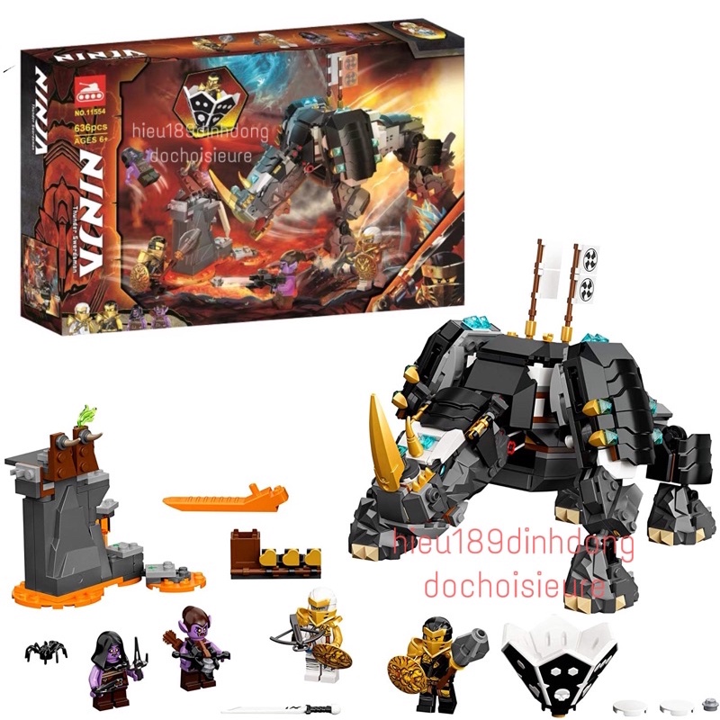 Lắp ráp xếp hình non Lego Ninjago 71719 , mg209 : Khủng Long Giác Đấu Mino Của Zane 667+ mảnh 11554