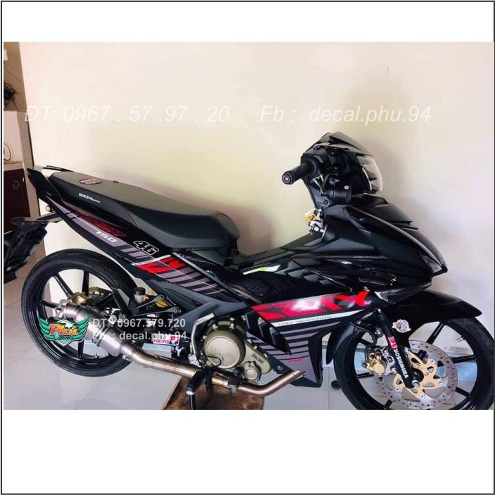 Tem Exciter 150 đỏ đen Chỉ indo (V)