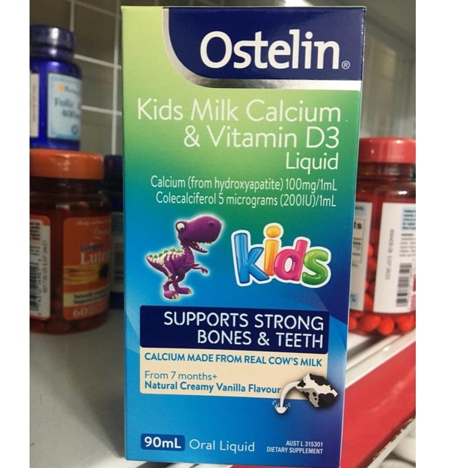 Bổ sung Canxi cho bé Ostelin Kids Milk Calcium &amp; Vitamin D3 Liquid 90ml