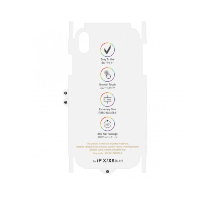 Dán mặt lưng + viền PPF cho iphone X/Xs