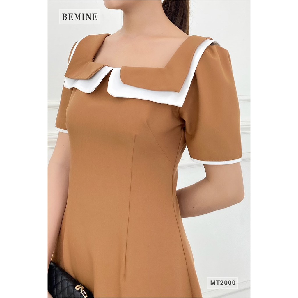Đầm dự tiệc cổ phối trắng BEMINE MT2000DA | BigBuy360 - bigbuy360.vn