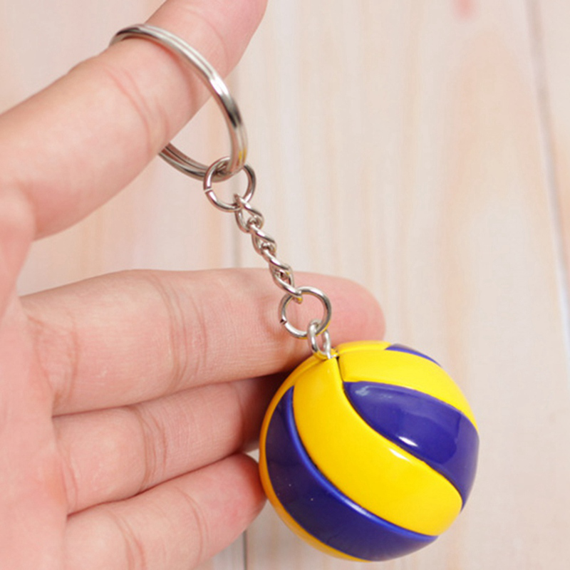 flowersqueen Móc Khóa Hình Quả Bóng Chuyền Thời Trang Dành Cho Nam