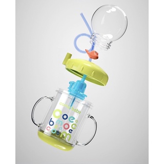 Bình nước sữa- COMO BEBE bình cá heo phun nước ống hút chính hãng