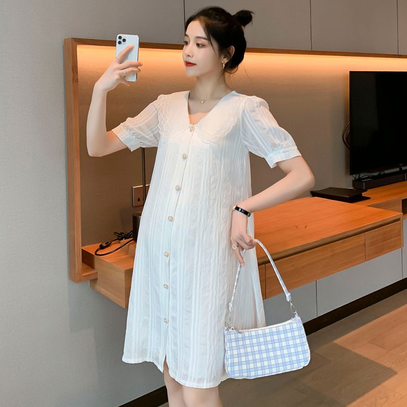 Hàng có sẵn Đầm ren công chúa dáng rộng ngọt ngào size M-2XL thời trang cho phụ nữ mang thai