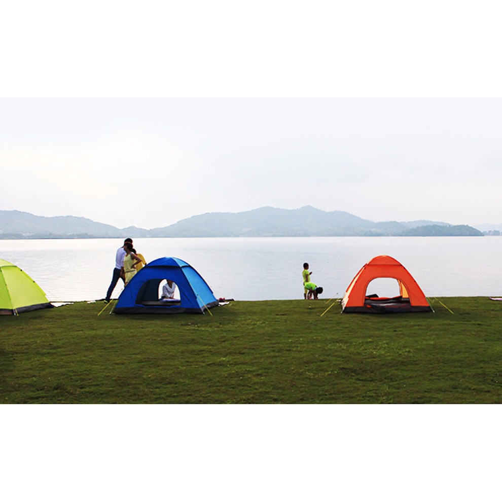 Lều cắm trại dã ngoại tự bung, lều du lịch gấp gọn 2 cửa sức chứa từ 2-6 người, lều vải 2 lớp chống nước