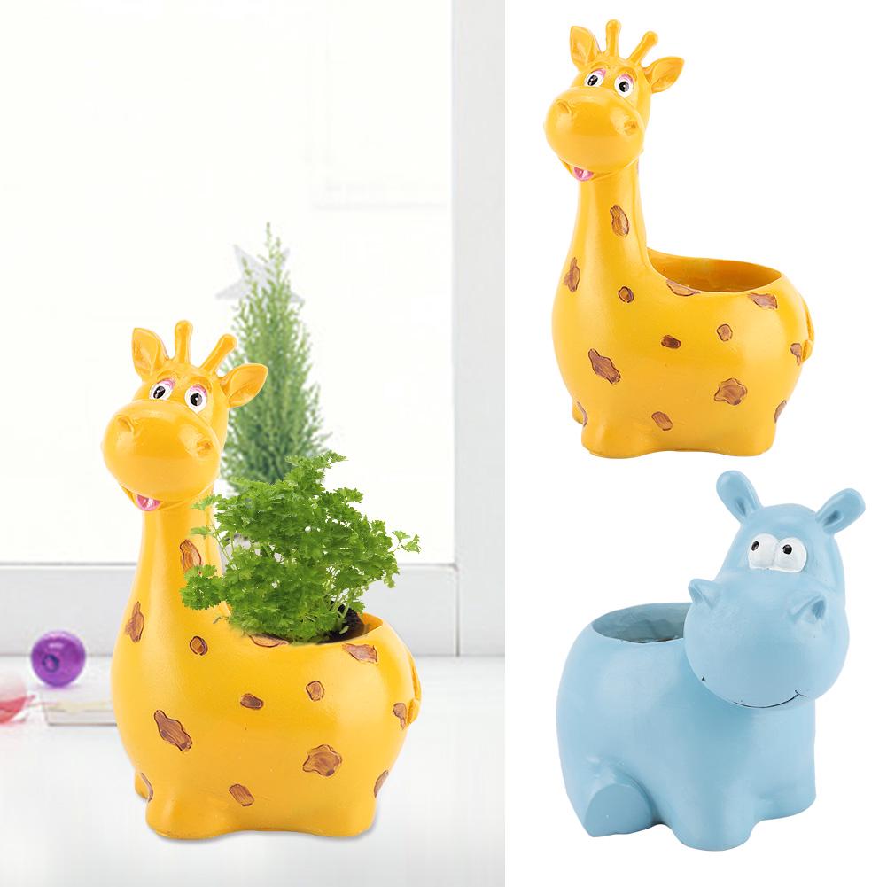 Chậu hoa mini hình động vật bằng gốm dùng trang trí bàn làm việc