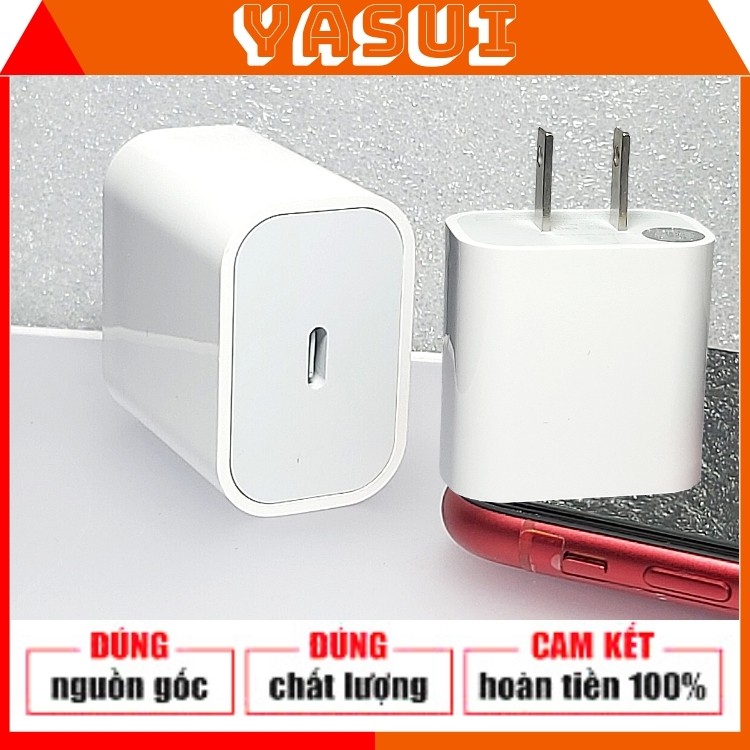 Củ sạc nhanh iphone 18w ✔ YASUI ✔ sạc nhanh cho iphone 7,7/8plus/x-xr-xs max- 11/11Pro max/12pro max Bảo Hành 1 Đổi 1