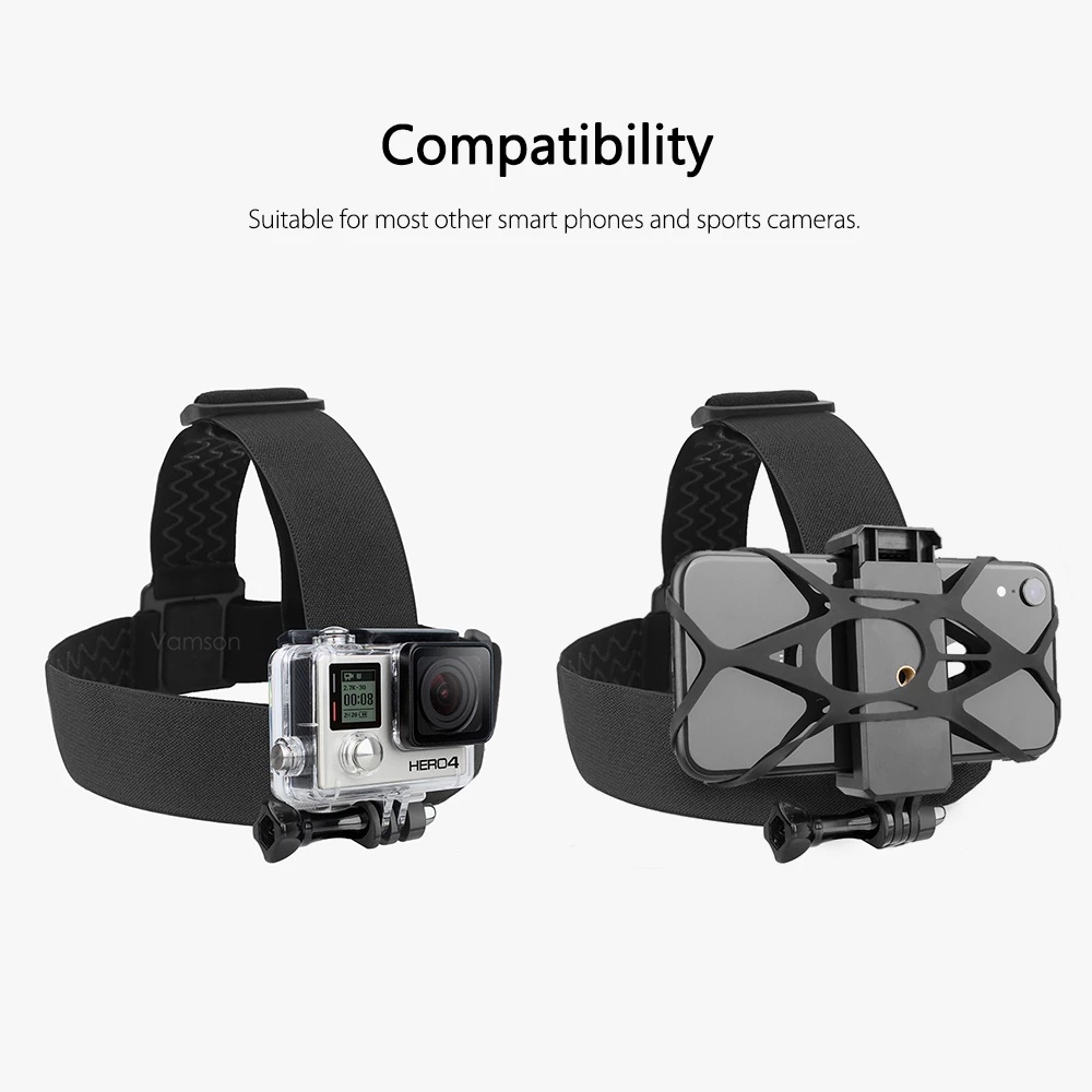 Dây Đeo Đầu Gắn Máy Ảnh Gopro Hero 10 9 8 7 Có Thể Điều Chỉnh Tiện Lợi Dành Cho SJCAM