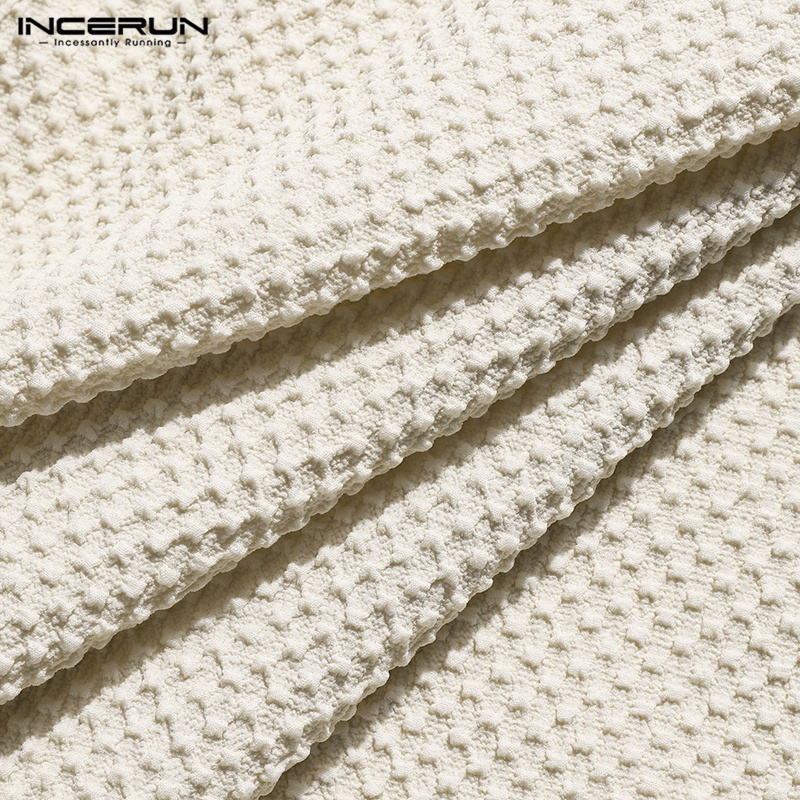 Áo thun ba lỗ INCERUN cổ v phối tua rua thời trang mùa hè cho nam